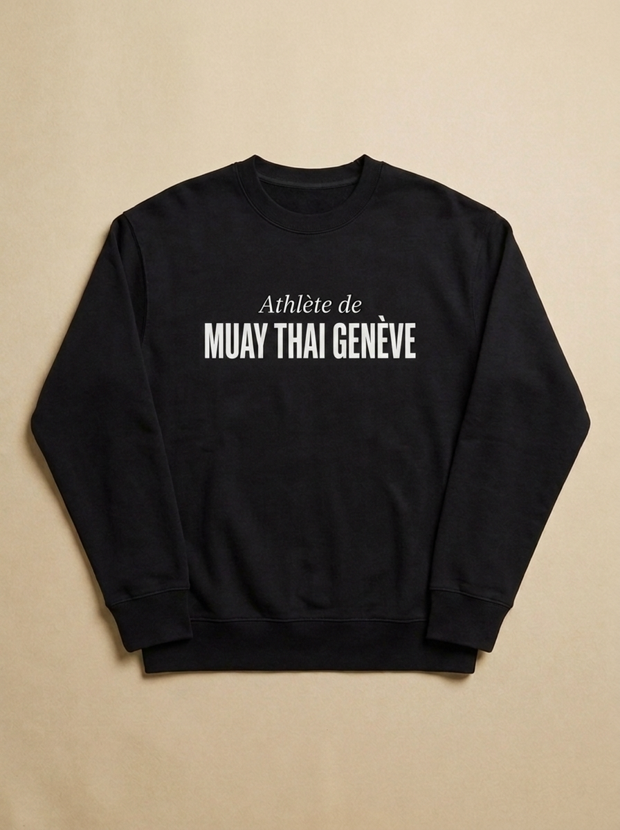 Noir - Athlete de - Muay Thai Geneve Sweatshirt