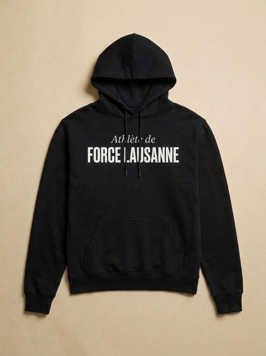Noir - Athlete de - Force Lausanne Hoodie