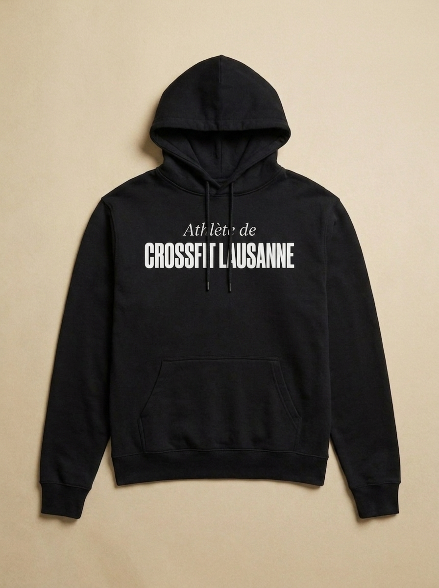 Noir - Athlete de - CrossFit Lausanne Hoodie