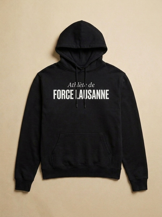 Noir - Athlete de - Force Lausanne Hoodie