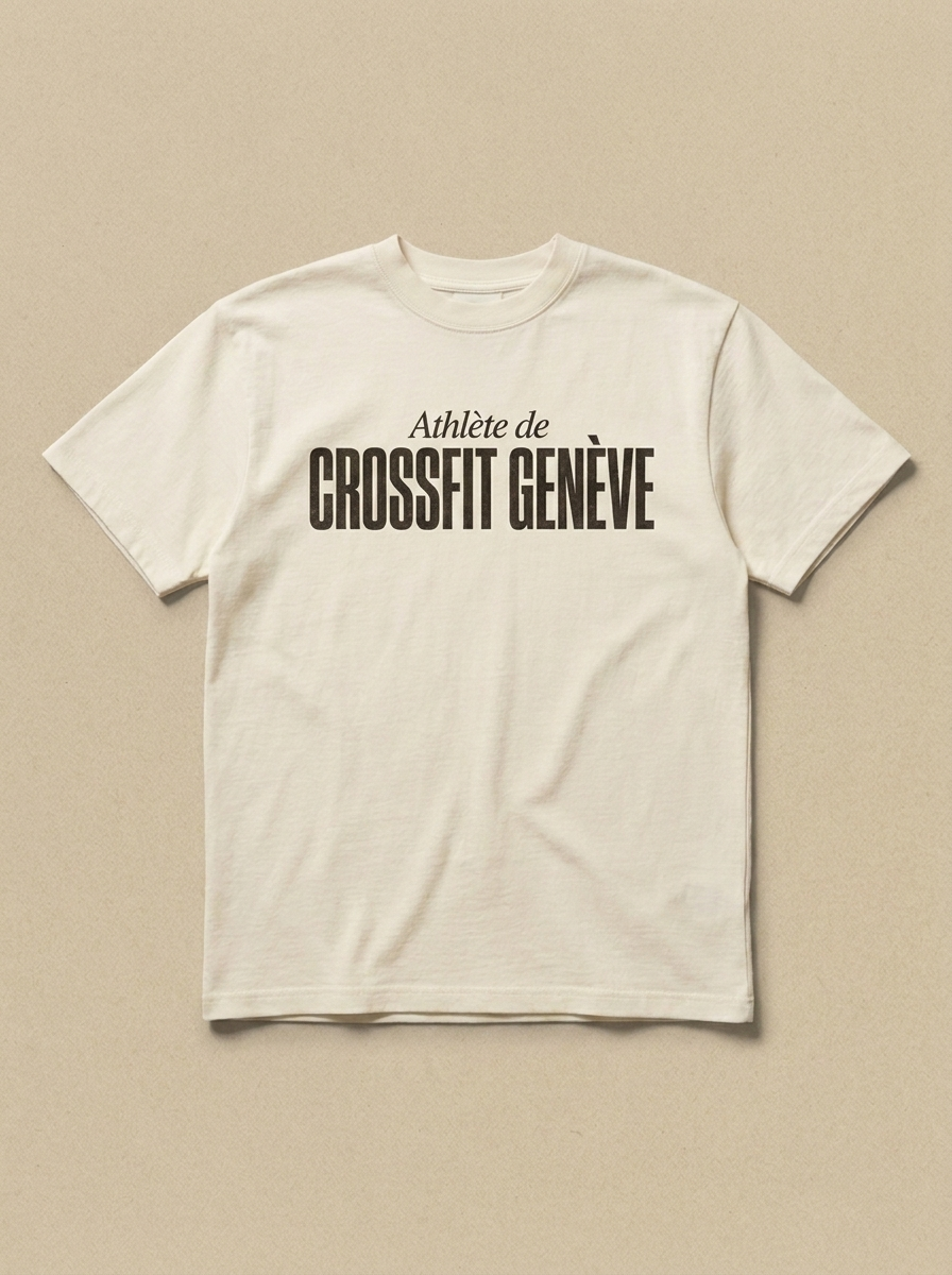 Blanc - Athlete de - CrossFit Geneve Tee